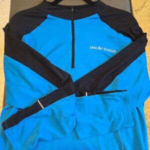 Asics 1/4 Zip Winter Long Sleeve Running Shirt Men's L